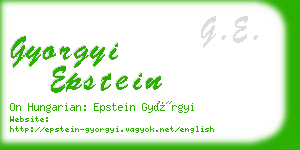 gyorgyi epstein business card